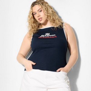 Women's Boat Neck Graphic Tank Top - Wild Fable™ - 1 of 3