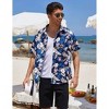 COOFANDY Mens Hawaiian Tropical Short Sleeve Casual Button Down Floral Summer Beach Shirts with Pocket - 4 of 4