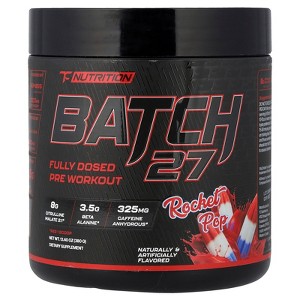 TC Nutrition Batch 27, Fully Dosed Pre Workout, Rocket Pop, 13.4 oz (380 g) - 1 of 4