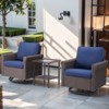 Buenhomino Outdoor Furniture Sets – Swivel Chairs & Tables, Handwoven Wicker, Steel Frames, Weather-Resistant Cushions for Patio, Balcony & Garden - 2 of 4
