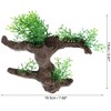 Unique Bargains Aquarium Decorations Resin Tree Trunk Ornament Resin Fish Accessories for Aquatic Pets to Play and Rest Green Brown 7.68" 1Pc - 4 of 4
