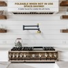WOWOW Solid Brass Wall Mounted Pot Filler Faucet with Double Joint Swing Arms - 3 of 4