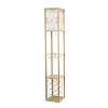 Etagere Organizer Storage Shelf Floor Lamp with Linen Shade - Simple Designs - 3 of 4