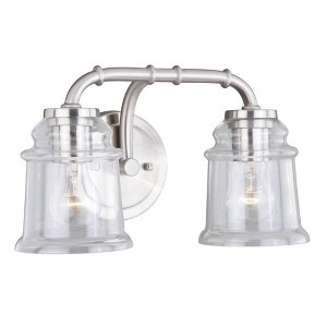 Vaxcel Toledo 2 - Light Vanity in  Satin Nickel - 1 of 4