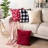 PAVILIA Set of 2 Throw Pillow Covers, Decorative Velvet Square Cushion Cases for Bed Sofa Couch Bedroom Living Room - 3 of 4