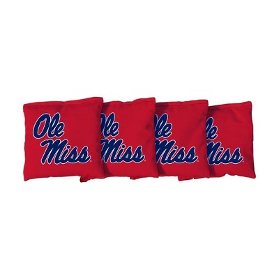 NCAA Ole Miss Rebels Corn-Filled Cornhole Bags Red - 4pk