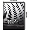 Americanflat 11x14 Picture Frame - Streamline Collection - Thin Border Picture Frame for Wall Display - Hanging Hardware Included - Black - 2 of 4