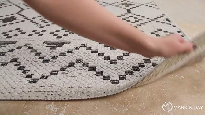 Mark & Day Meppel Rectangle Woven Indoor and Outdoor Area Rugs White, 2 of 10, play video