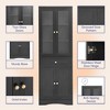 NicBex Tall Bathroom Storage Cabinet with 4 Doors,Drawers,Bathroom Floor Cabinet with Adjustable Shelves,Bathroom Cabinet for Kitchen,Office - 4 of 4