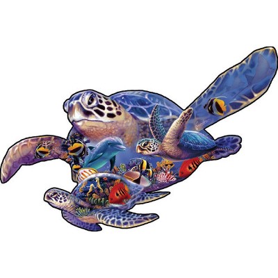 Sunsout Swimming Lesson Sea Turtle 1000 Pc Special Shape Jigsaw Puzzle 