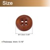 Unique Bargains Wooded Sewing DIY Craft Clothing Sewing Round Buttons 50 Pcs - 2 of 4