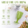 Elle Decor Acrylic Goblets, Set of 4, 15-Ounce, Unbreakable Acrylic Wineryglasses, Shatterproof Long Stemmed Glasses, Bar Drinking Cups, Green - 4 of 4