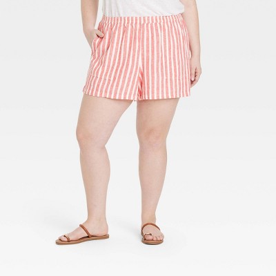 Women's Mid-Rise Linen Pull-On Shorts - Universal Thread™