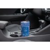 Elanze Designs 20 oz Stainless Steel On the Go Insulated Travel Tumbler With Push Top Lid, Best Aunt Ever Pink & Purple Floral Pattern Blue - 3 of 4