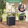 COZONY Propane Tank Cover Table, 16" Metal Hideaway Side Table for 20LB Gas Tank, Outdoor Gas Fire Pit Tank Holder with Handles, Patio Storage Table - 4 of 4