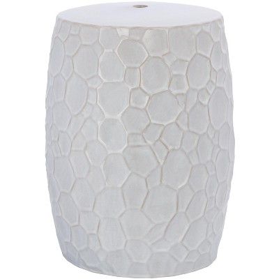 Bayon Garden Stool - White - Safavieh