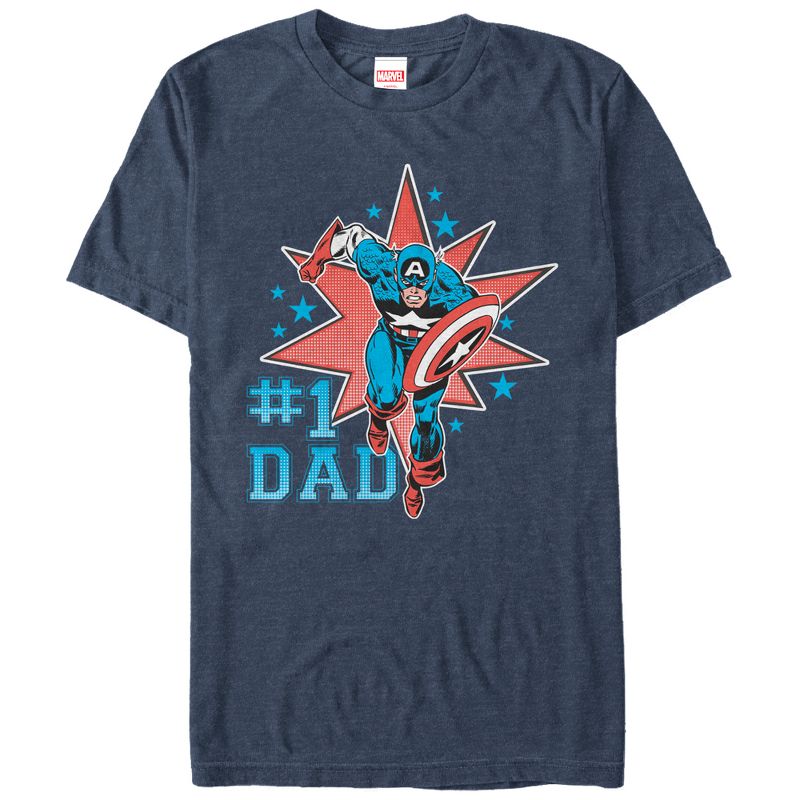 Men's Marvel Captain America 1 Dad T-Shirt, 1 of 5
