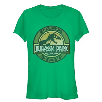 Juniors Womens Jurassic Park The Park Staff Badge, With T-rex T-shirt ...
