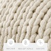 Chunky Knit Throw Blanket Braided, Soft & Cozy - Becky Cameron - 3 of 4