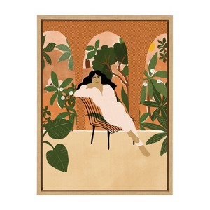 Kate and Laurel Sylvie Mediterranean Life Framed Canvas by Alja Horvat, 18x24, Natural - 1 of 4