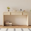 Modern Console Table with 2 Storage Drawers, Fluted Rounded Entryway Table for Hallway, Living Room, and Entryway - 3 of 4