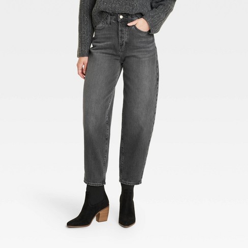 Levi's® HIGH WAISTED MOM - Jeans Tapered Fit - black denim