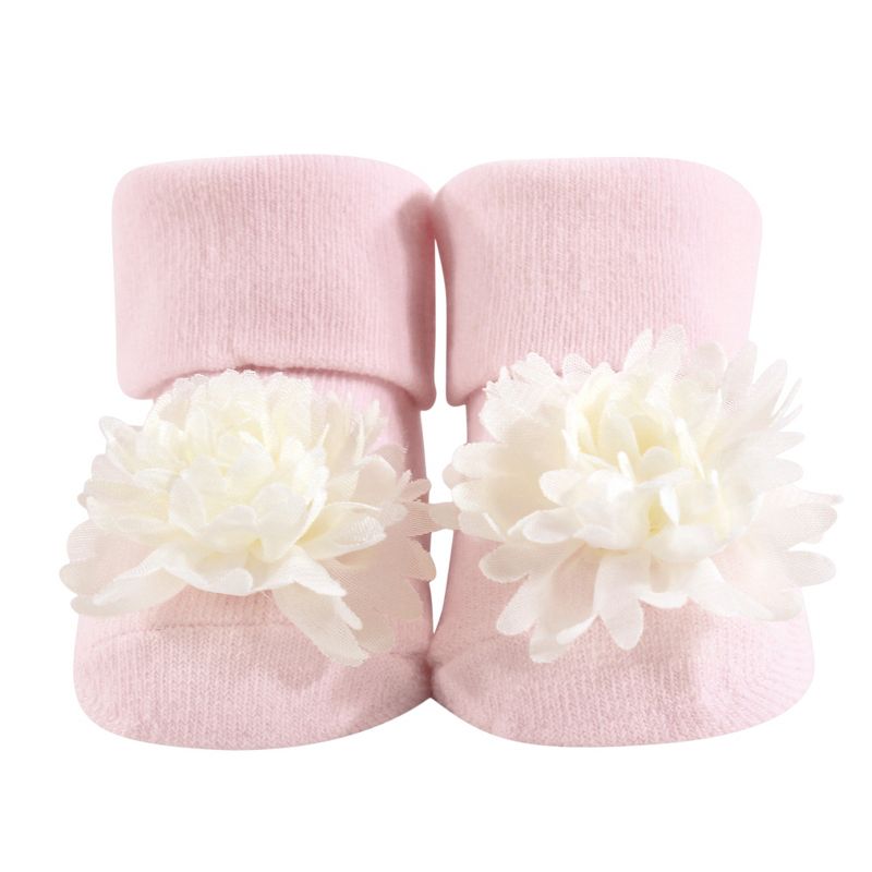 Hudson Baby Infant Girl Headband and Socks Giftset 6pc, Boho, One Size, 6 of 9