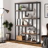 Tribesigns 69" 6-Tier Bookshelf, Vintage Storage Display Staggered Bookcase - 3 of 4