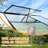 SEVOBAL Greenhouse Quick Setup for Outdoors with Roof Vent Walk in Green Houses Opendoor for Outside Outdoor Garden Backyard, Black, 132"*64"*12" - 4 of 4