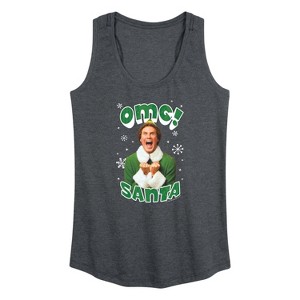 Women's - ELF - Christmas Omg Santa Graphic Racerback Tank - 1 of 4