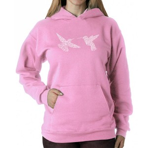 LA Pop Art Hummingbirds - Women's Word Art Hooded Sweatshirt - 1 of 4