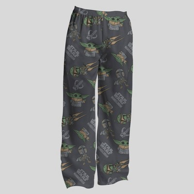 Men's Star Wars Mando Grogu Pants - Charcoal Gray
