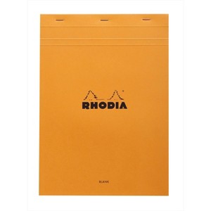 Rhodia Staplebound Notepad - Blank 80 sheets - 8 1/4 x 11 3/4 - Orange cover - 1 of 4