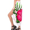 LA LEELA Women's Holiday Beachwear Pareo Long Swimsuit Wrap Sarong Swimwear Cover up Wraps One Size White, Floral - 2 of 4
