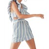 Women's Hailee Ruffle Striped Romper - Urban Daizy - 3 of 4