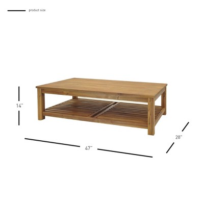Amber Acacia Wood Tiburon Coffee Table
