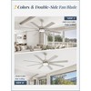 Arceso 72 Inch Farmhouse Ceiling Fan with Light & Remote, 8 Nickel Blades, Quiet DC Motor, Adjustable for Large Rooms - 3 of 4
