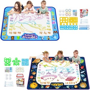 Jasonwell Aqua Water Doodle Mat 40"x32" - Magic Drawing Mat for Kids, Alphabet Design, Educational Toy for Ages 2-8 (Multicolor) - 1 of 4