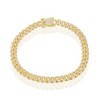 Links of Italy Sterling Silver Micro Pave CZ, 6.5mm Miami Cuban Chain - Gold Plated - Available Sizes: 7.5, 8.5, 16, 18, 20, 22, 24  Inches - 3 of 4