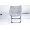Saucer Chair, Lounge Chair - XL Foldable Faux Fur Floor Seat, Non-Slip Base for Stability, Accent Chair - 2 of 4