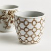 Plum & Post Brown & White Ceramic Province Mini Flower Pots, Set of 6 - 3 of 4