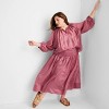 Women's Balloon Long Sleeve Flowy Sheer Boho Top - Future Collective - 3 of 3