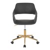 Okak Modern Office Chair with Golden Metal Base, 360 Swivel Chair with Adjustable Height, Criss Cross Chair for Office, Home - 2 of 4