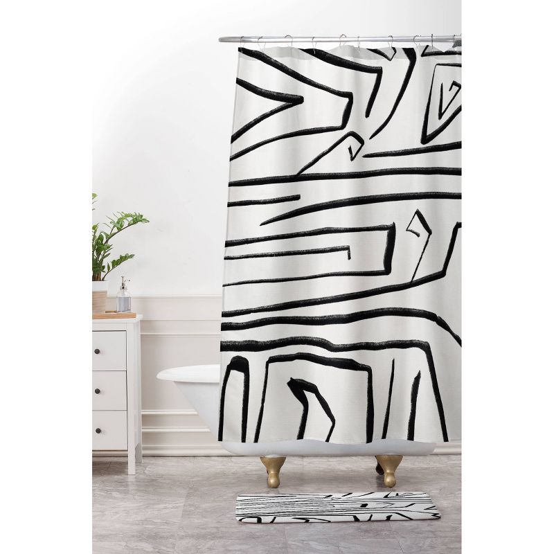 Viviana Gonzalez Modern Improvisation Shower Curtain Black/White - Deny Designs, 4 of 7