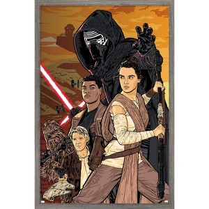 Trends International Star Wars: The Force Awakens By Leke Fonge Framed Wall Poster Prints - 1 of 4