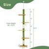 phiestina 90-106 inch Cat Tree, Indoor Cat Tower with Padded Platforms, Sisal Posts, and Cozy Condo, Dark Grey - 2 of 4