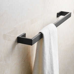 Bathroom Towel Bar, 24 Inch Towel Racks for Bathroom Wall Mounted, Heavy Duty Hand Towel Holder Organizer, Modern Home Towel Rod, Matte Black - 1 of 4