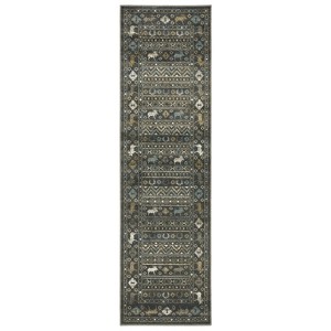 Oriental Weavers Venice 095E8 Blue/ Gold Indoor Area Rug - 2'3" x 7'6" - 1 of 4