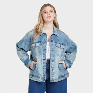 Women's Jean Jacket - Universal Thread™ Medium Wash - 1 of 3