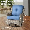 XIZZI 6 Pieces Furniture Set with Swivel Rocking Chairs, Furniture Sofa Set with Ottomans and Loveseat, Rattan Conversation Couch Set - 4 of 4